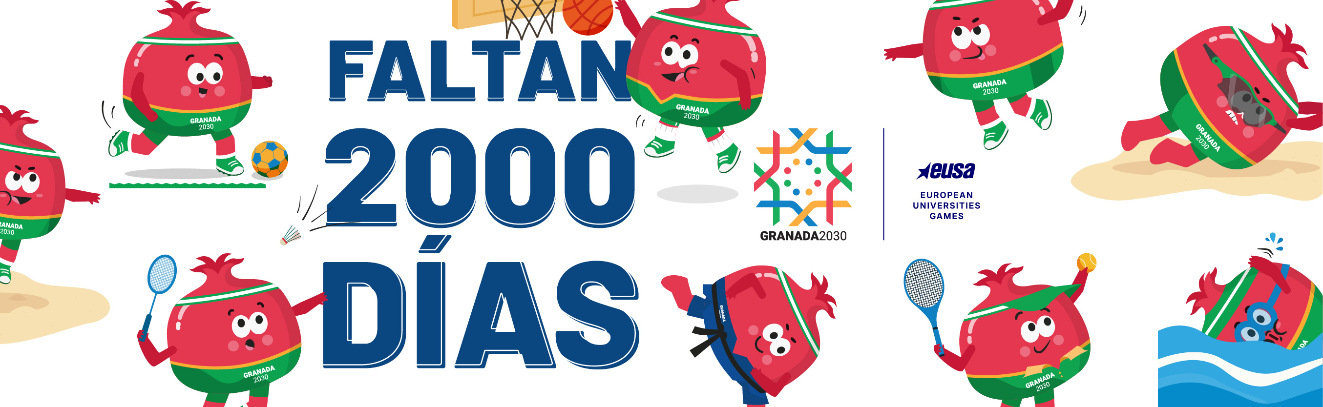 Mascota Viva a falta de 2000 días para los EUSA Games