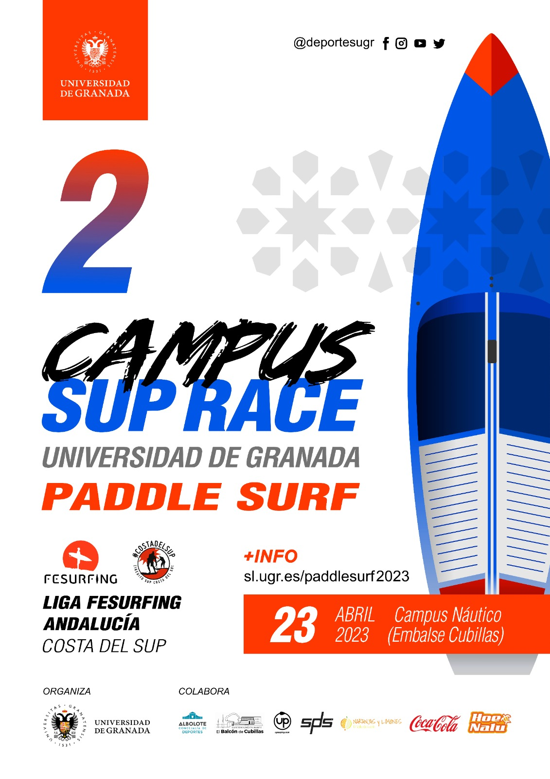 cartel Campus SUP Race Universidad de Granada