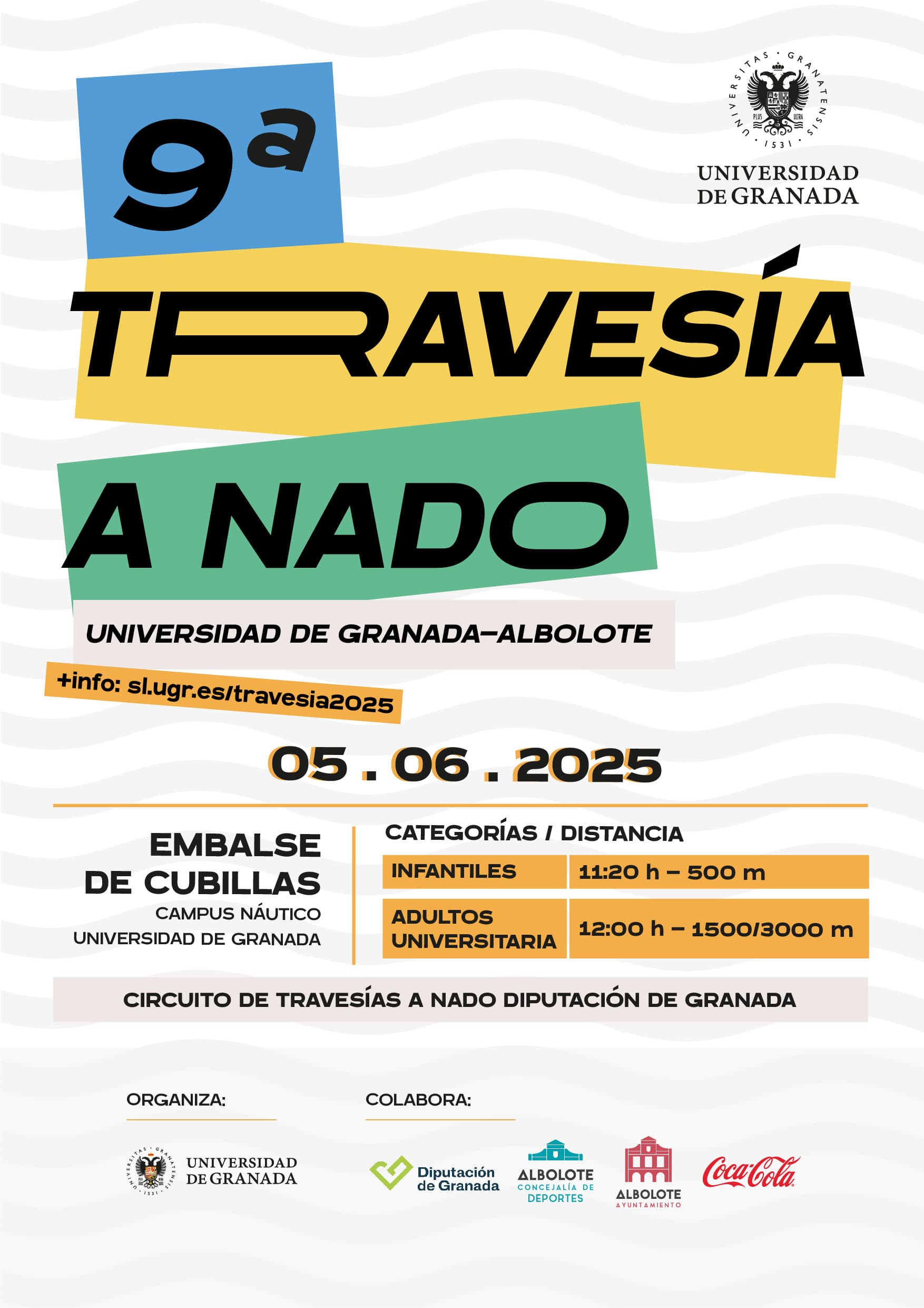 Cartel 9ª Travesía a nado UGR-Albolote