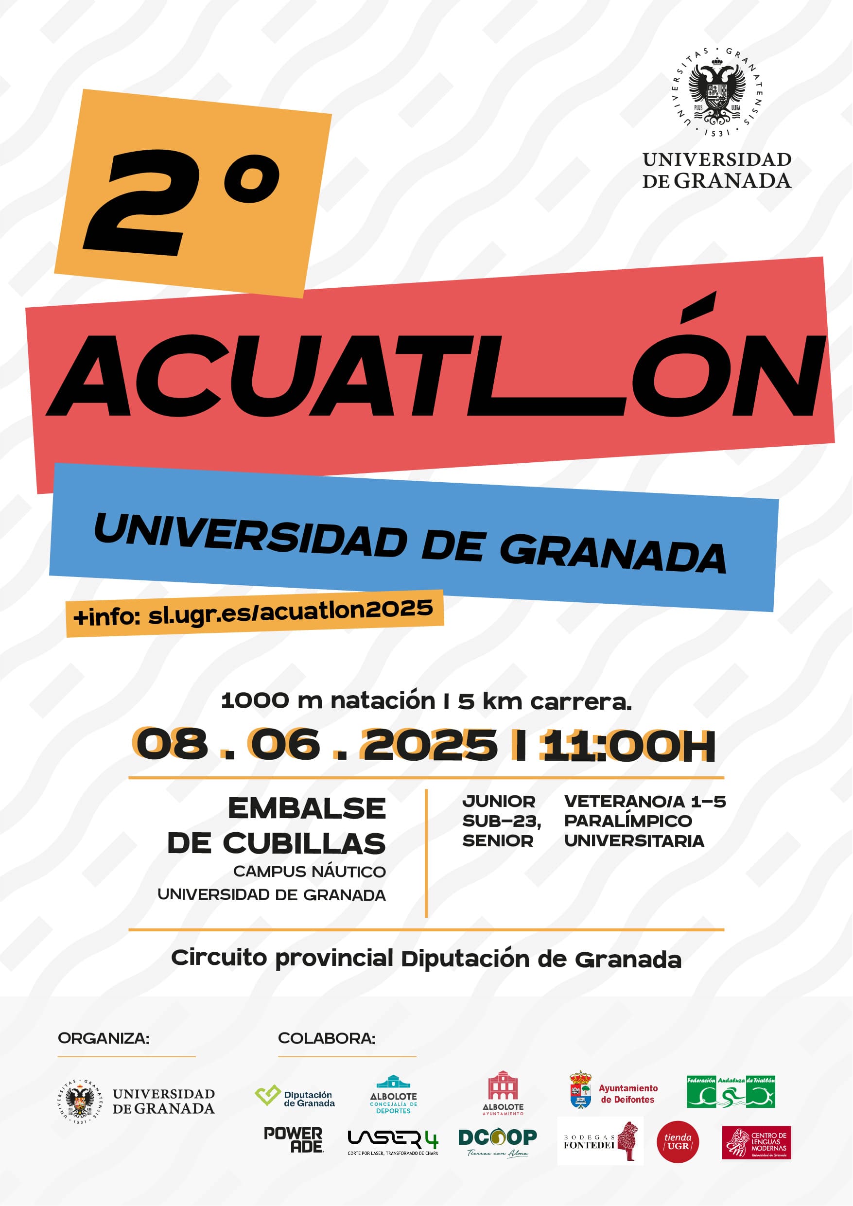 Cartel 2º Acuatlón Universidad de Granada