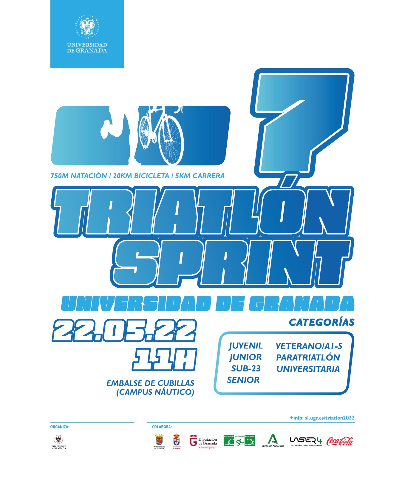 Cartel 7º Triatlón Sprint Universidad de Granada
