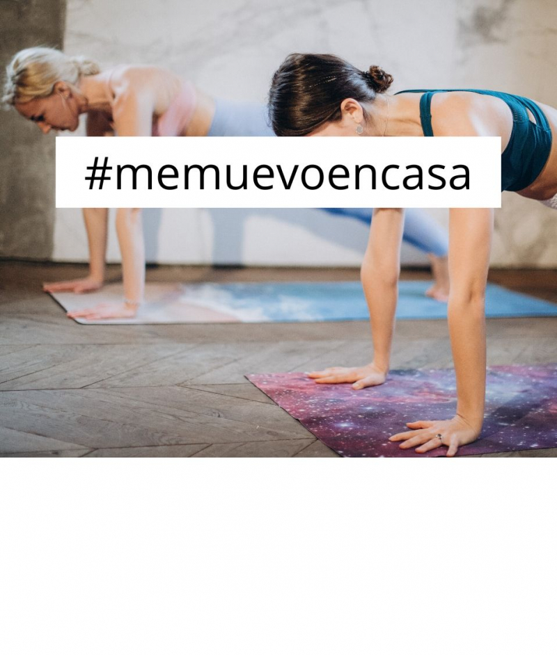 Sesión 14 me muevo en casa Pareja de usuarias realizando ejercicios de core