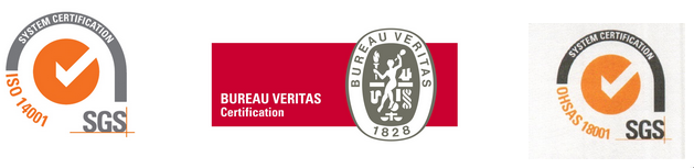 Logos de certificaciones SGS y Bureau Veritas